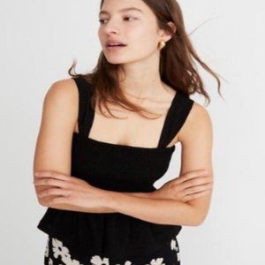 Madewell Black Peplum Tank